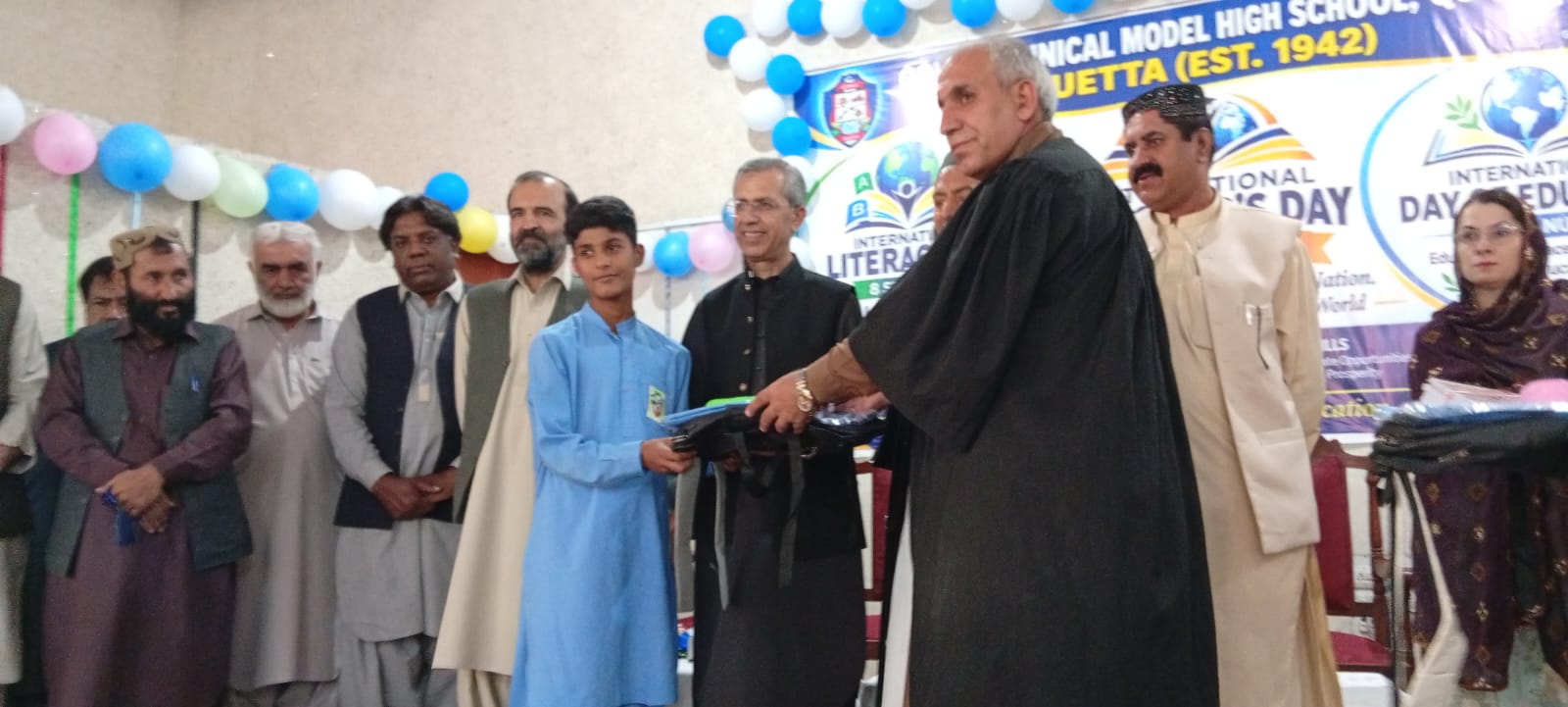 Certificate and Bag Distribution Ceremony at GTMS Quetta